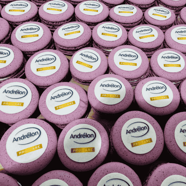Macarons met logo